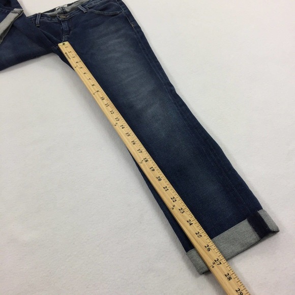 Hudson Bacara Crop Straight Leg Cuffed Jeans Size 26 Blue Denim Cropped - Picture 10 of 10